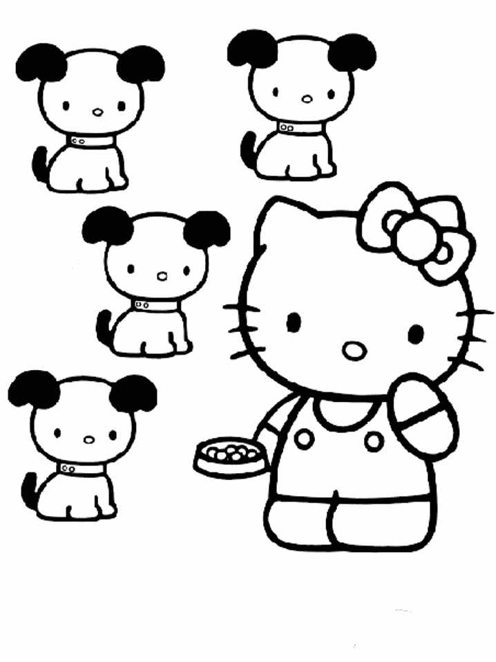 Plansa de colorat cu Hello Kitty 54 79
